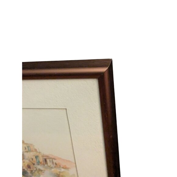 Watercolor Painting Signed By Faulkner With Copper Frame 10.5" X 8" - Picture 8 of 11